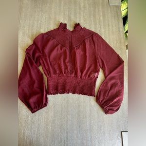 Zara High Neck Sheer Top